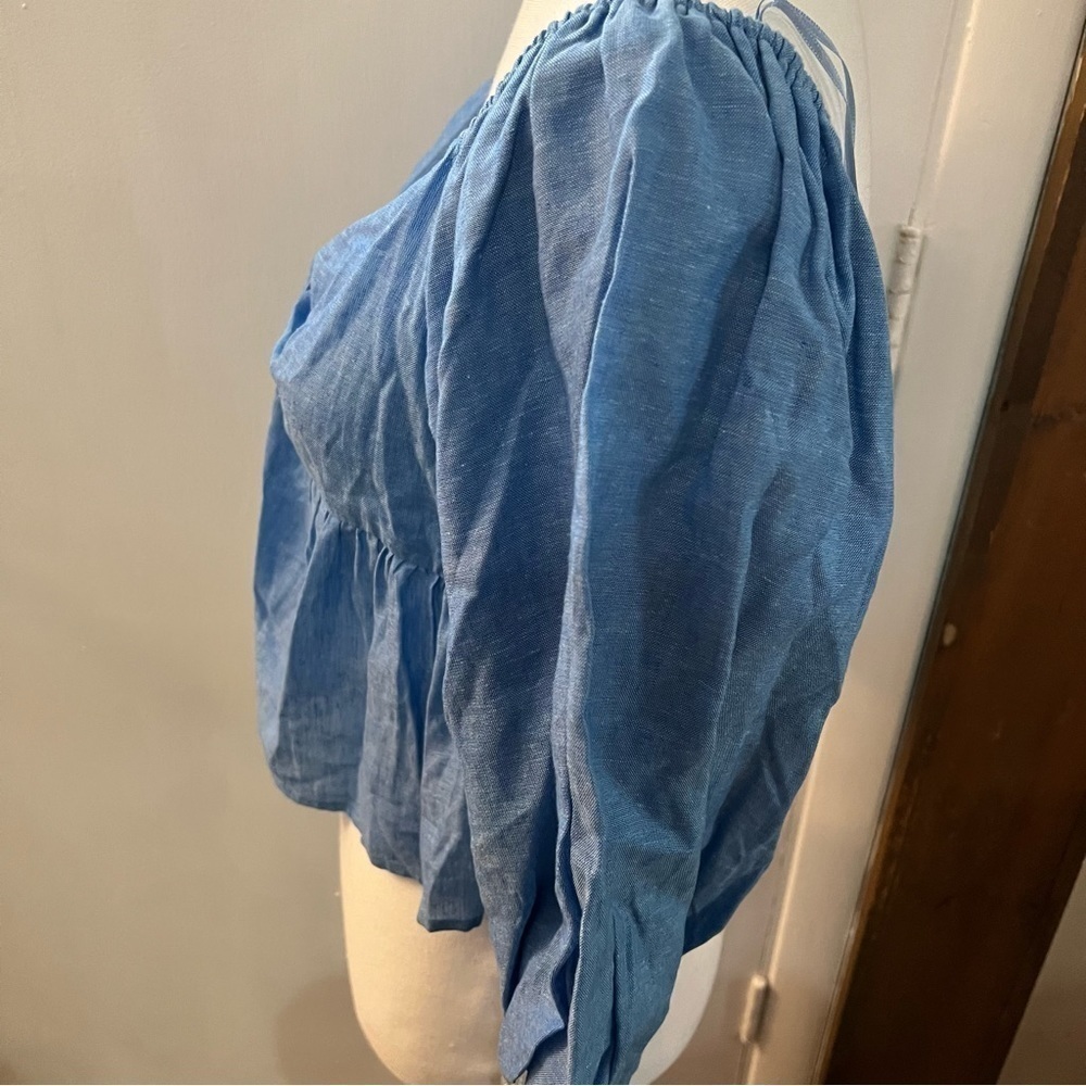 ZARA linen blend knotted top (L) - Picture 11 of 17